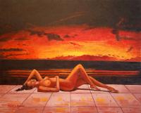 Fundida con el sol del ocaso