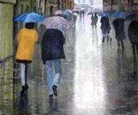 Paraguas en la calle